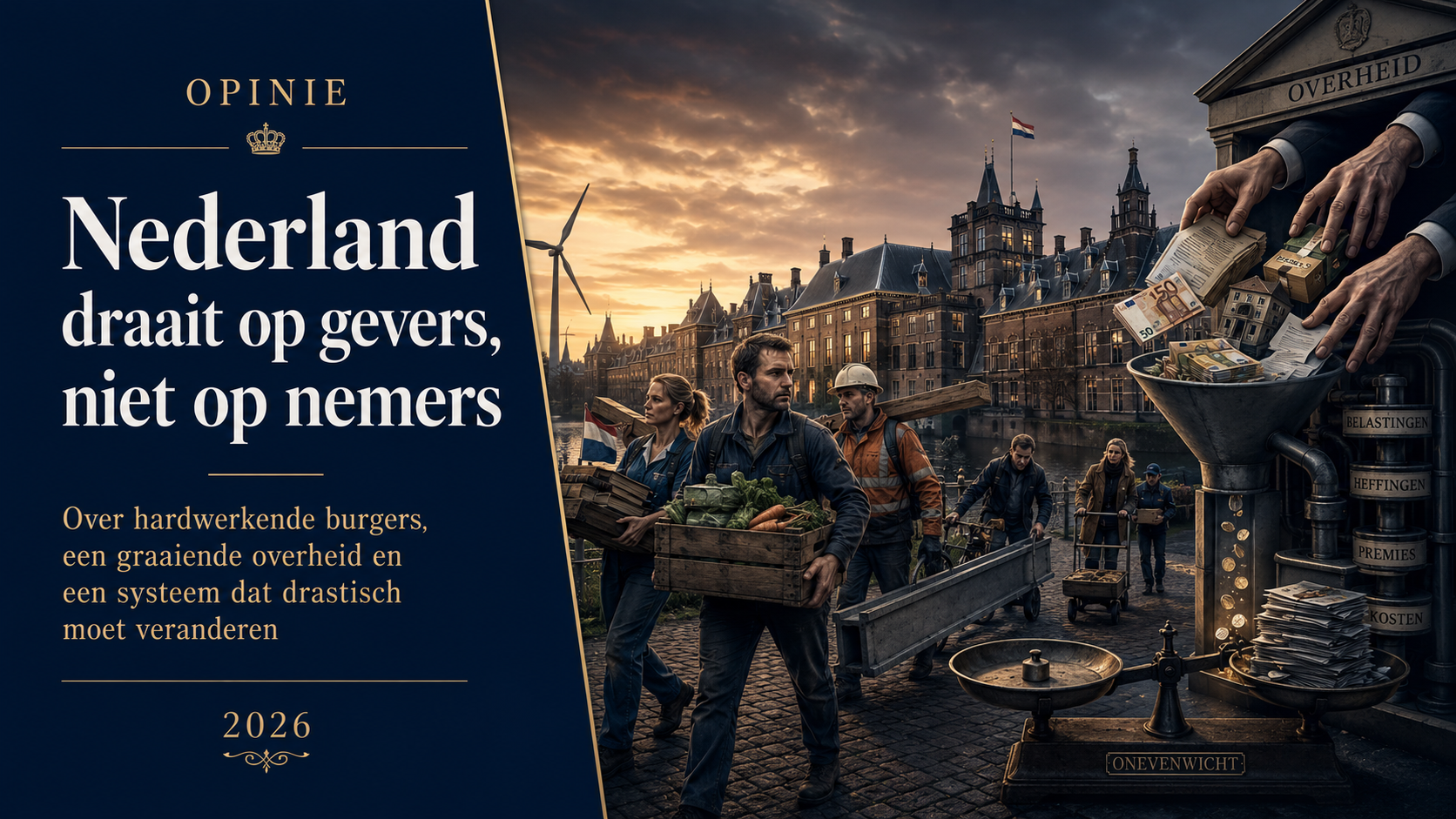 Nederland draait op gevers, maar wordt bestuurd door nemers